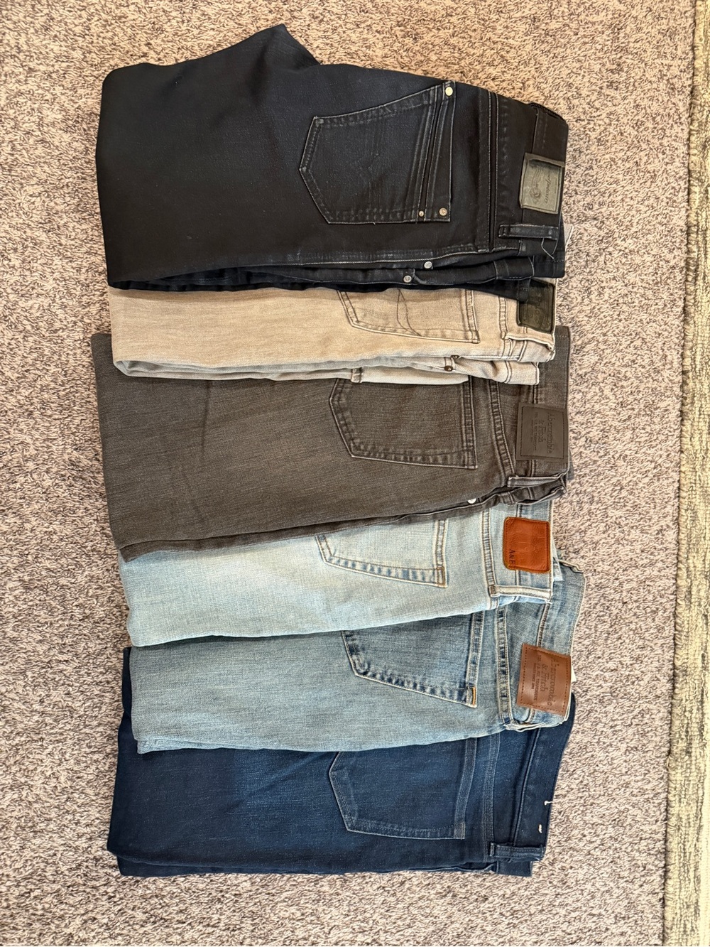 6 Jeans Men Diesel, Polo Ralph Lauren, Banana Republic, Abercrombie